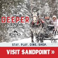 Visit Sandpoint to ski or ride Schweitzer - or enjoy XC skiing, snowshoeing, snowmobiling, ice skating plus fine dining, lodging and entertainment. Winter's wonderful here!