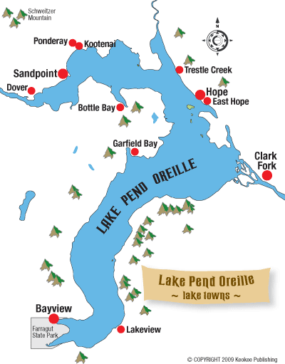 Lake Pend Oreille Fishing Map Lake Pend Oreille, Idaho Recreation Guide - Sandpoint Online