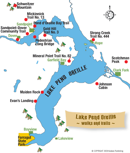 Farragut State Park Trail Map Lake Pend Oreille Idaho Walks And Hiking Trails - Sandpoint Online  Recreation Guide